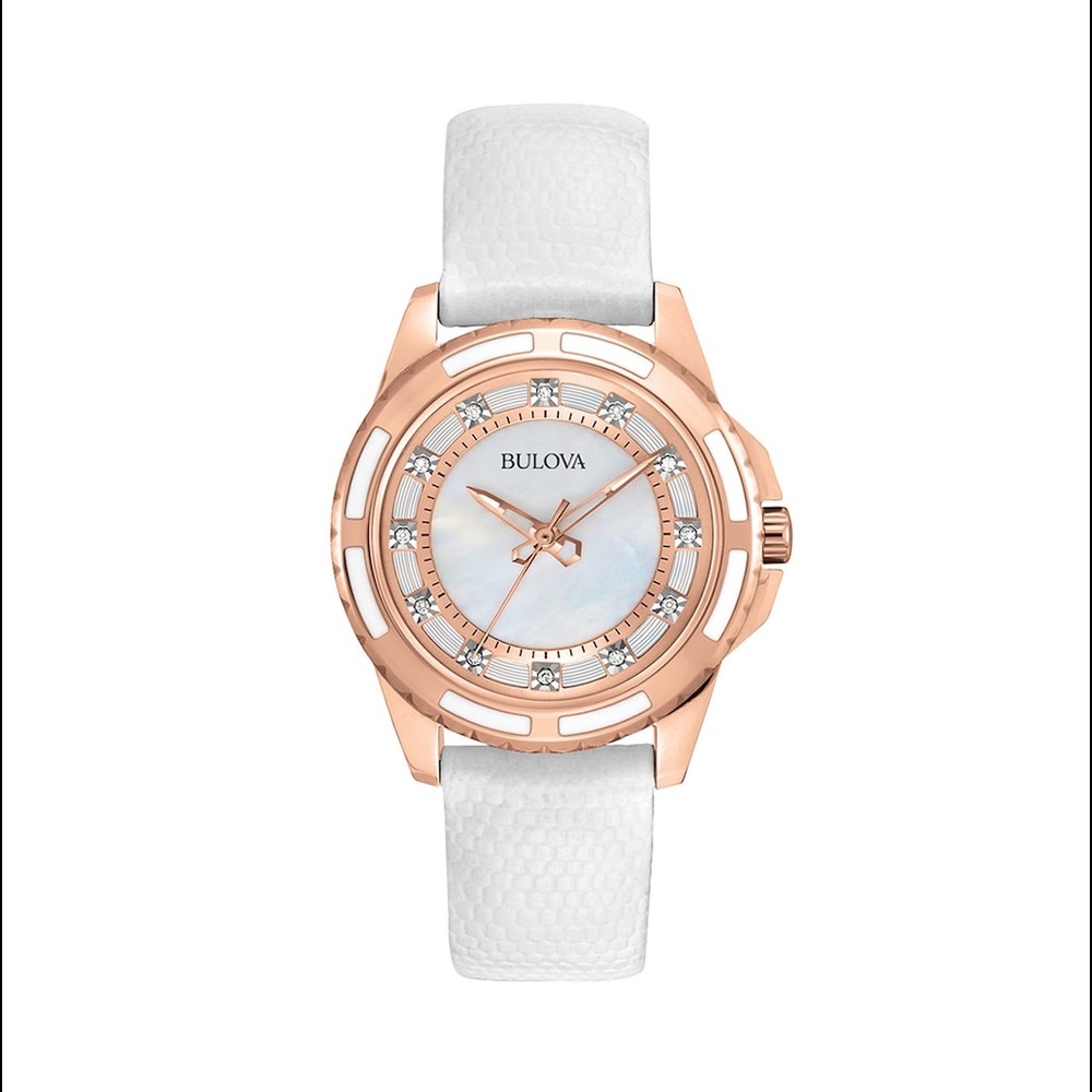 Bulova Diamond Accent Rose Gold Watch